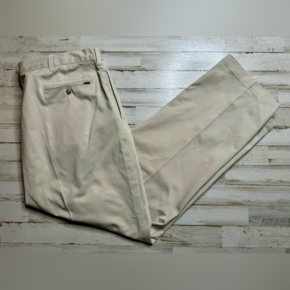 Polo Ralph Lauren Men’s Chino Stretch Straight Fit Pants Beige 42x32 (42x31)